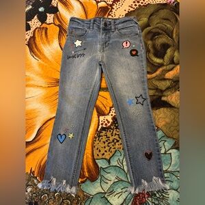 Cat & Jack Girl’s Blue Jeans with Fun Patches
